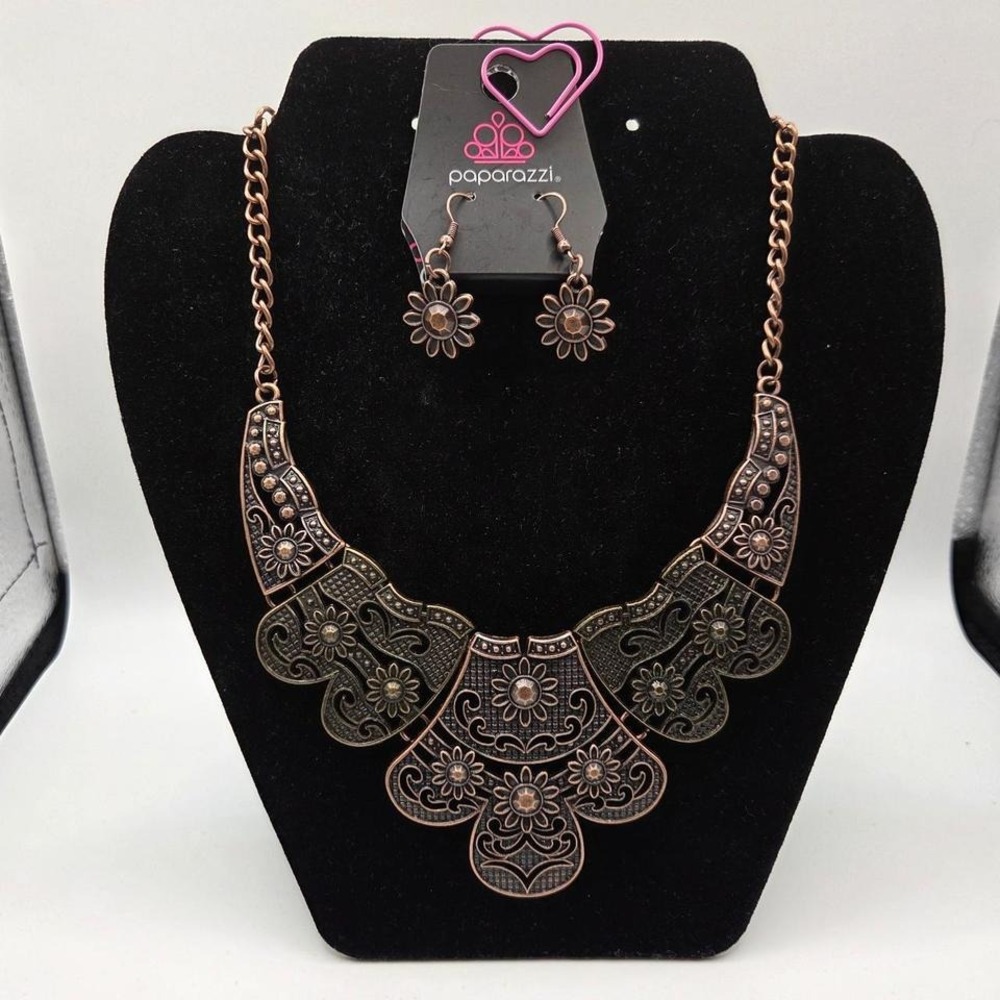 Paparazzi "Mess With The Bull" Necklace & Earring Set